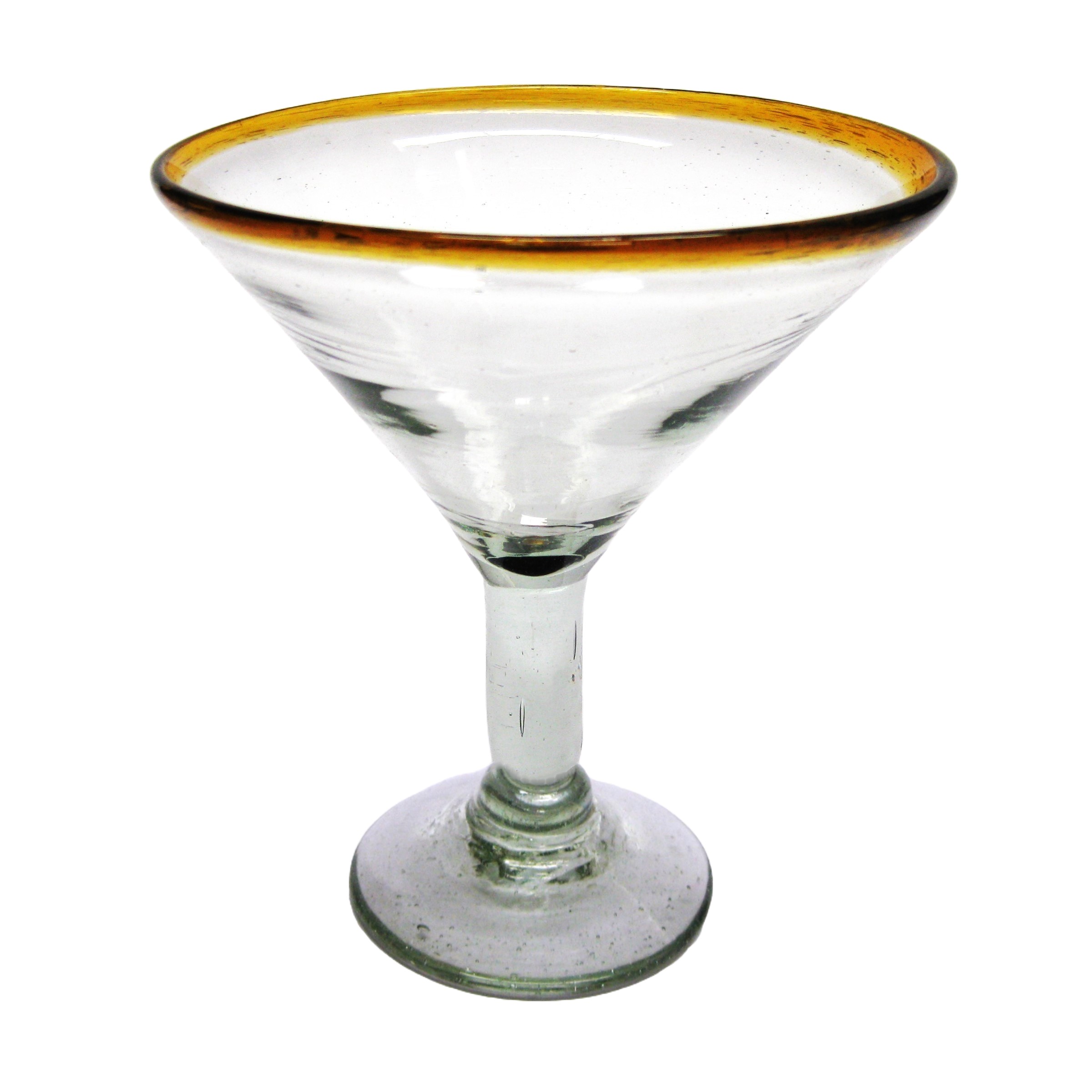 Amber Rim 10 oz Martini Glasses (set of 6)